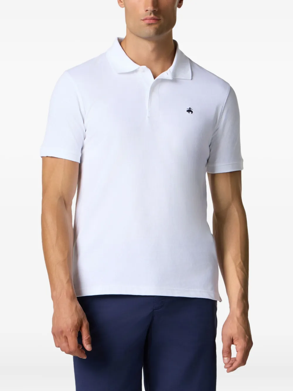 Brooks Brothers Poloshirt met geborduurd logo Wit