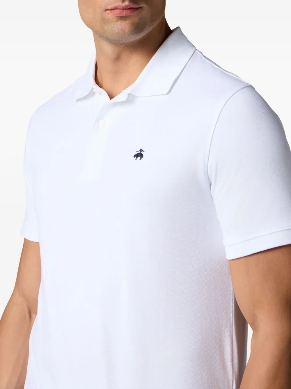 Brooks Brothers Poloshirt met geborduurd logo Wit