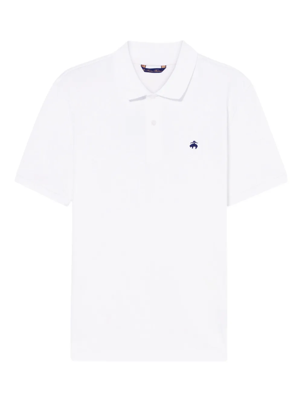 Brooks Brothers Polo con logo ricamato - Bianco
