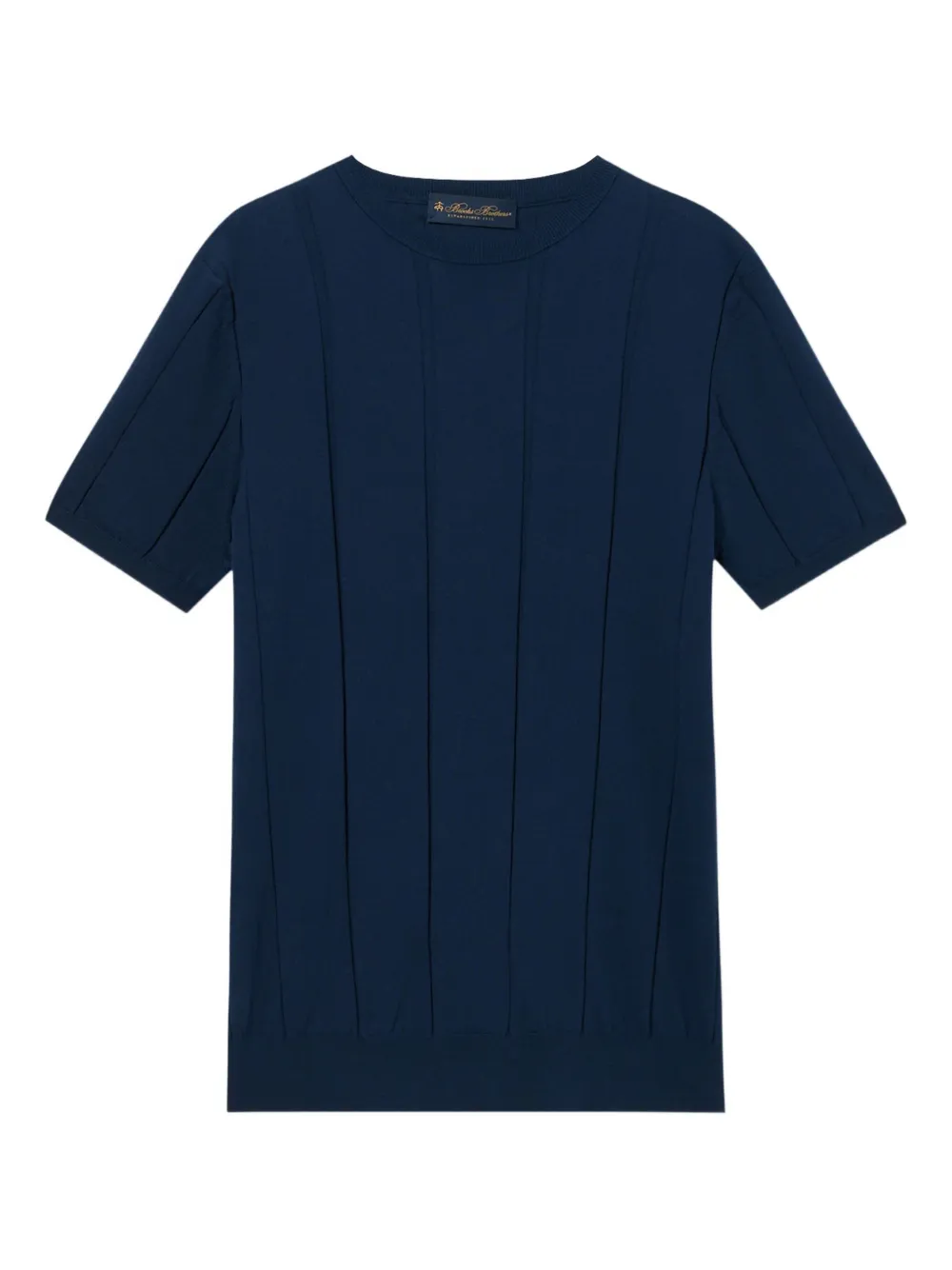 Brooks Brothers T-shirt in cotone a coste - Blu