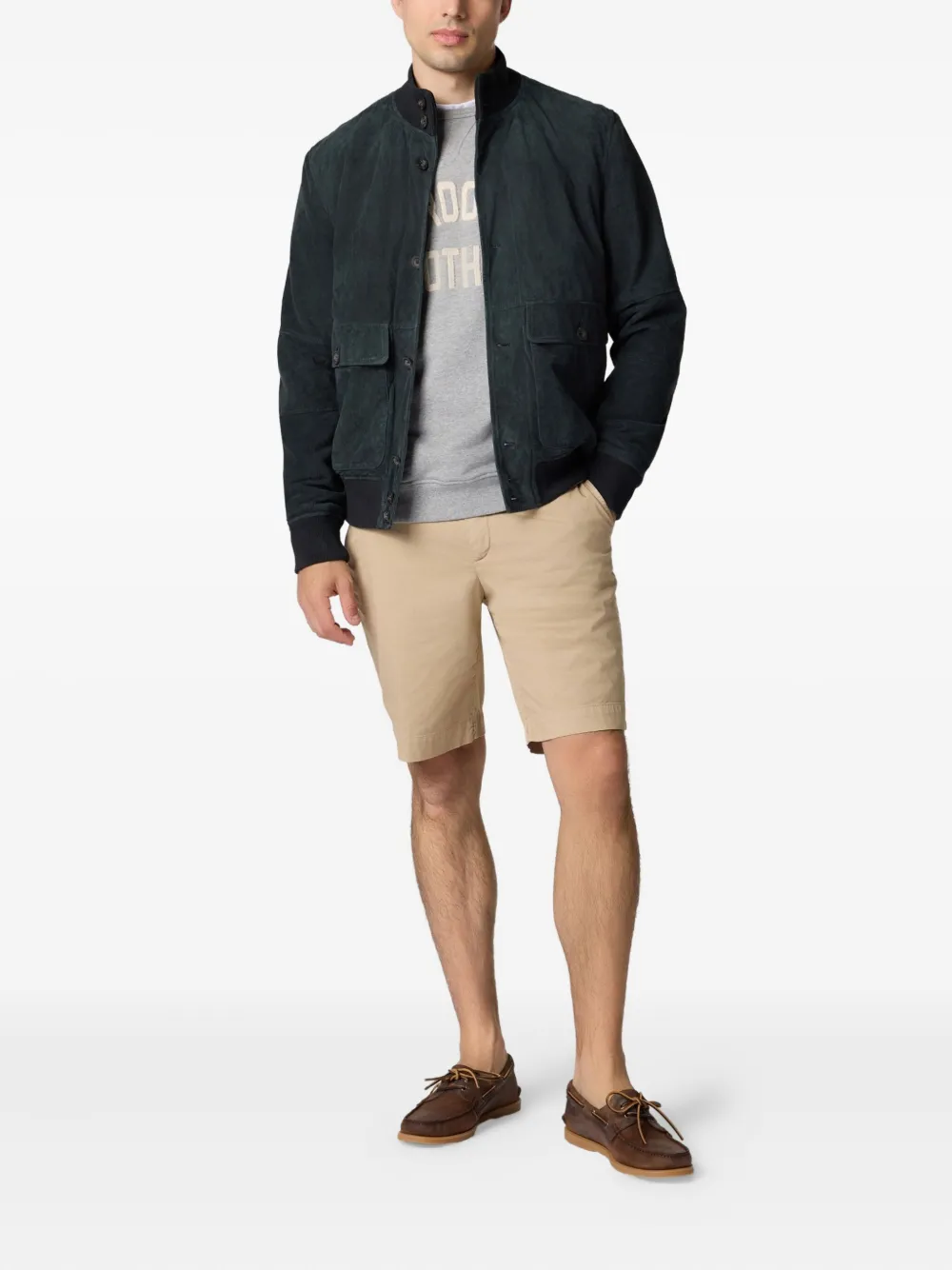 Brooks Brothers Sweater met geborduurd logo Grijs
