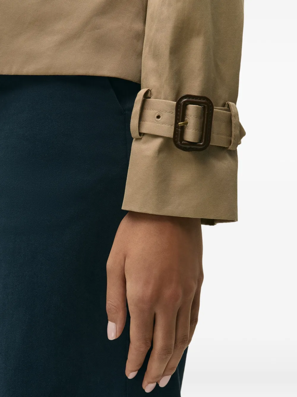 Brooks Brothers Trenchcoat met dubbele rij knopen Beige