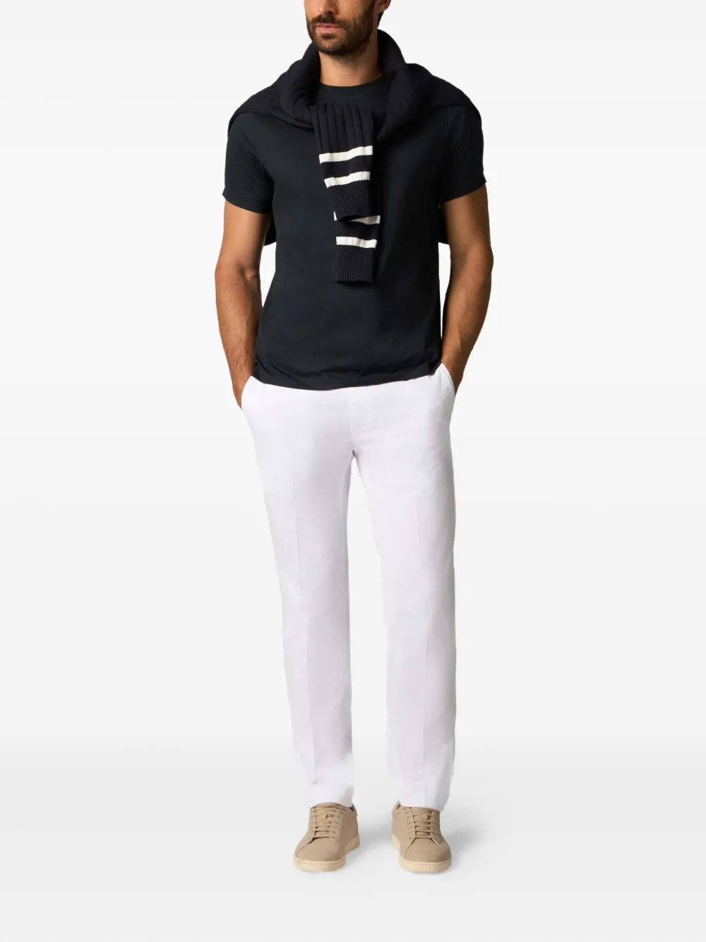 Brooks Brothers Jersey T-shirt Blauw