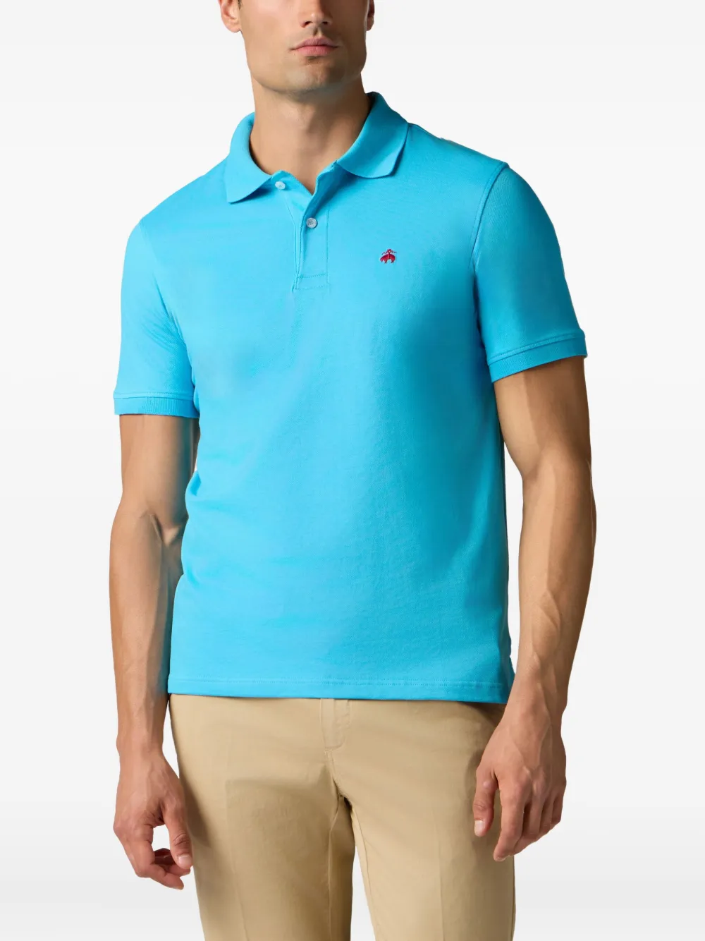 Brooks Brothers Poloshirt met geborduurd logo Blauw