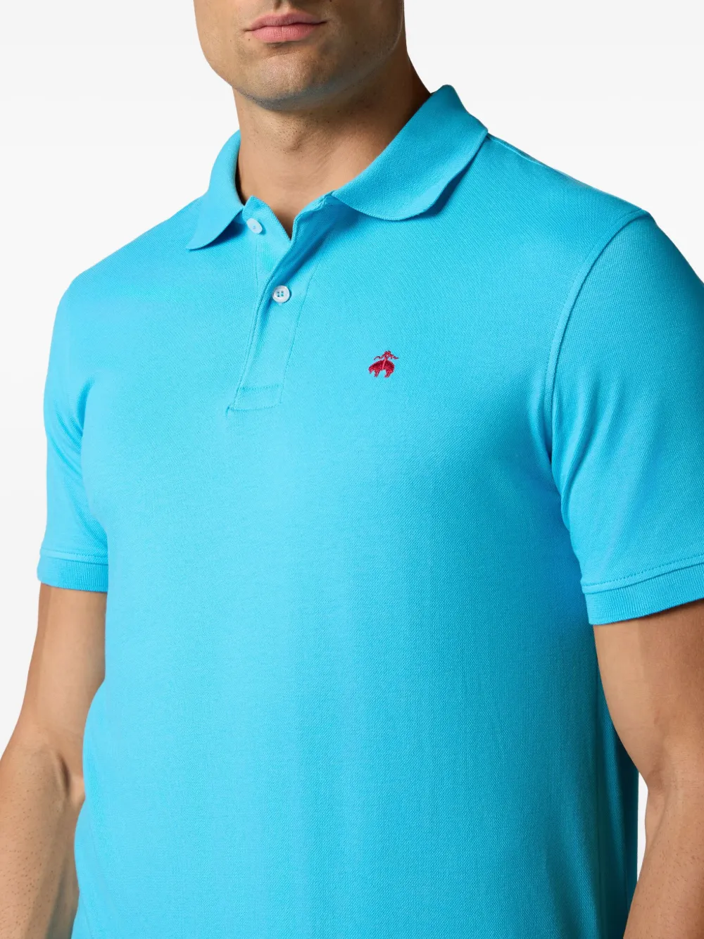 Brooks Brothers Poloshirt met geborduurd logo Blauw