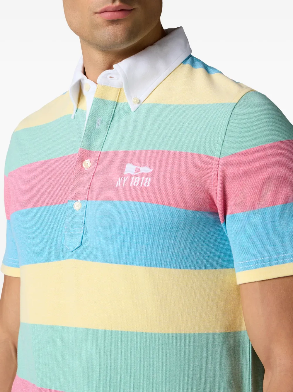 Brooks Brothers Gestreept poloshirt Geel