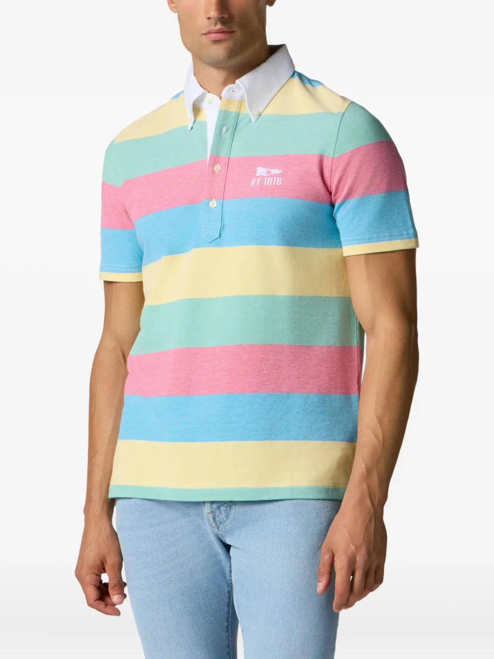 Brooks Brothers Gestreept poloshirt Geel