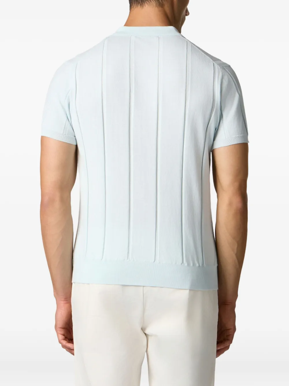 Brooks Brothers Ribgebreid poloshirt Blauw