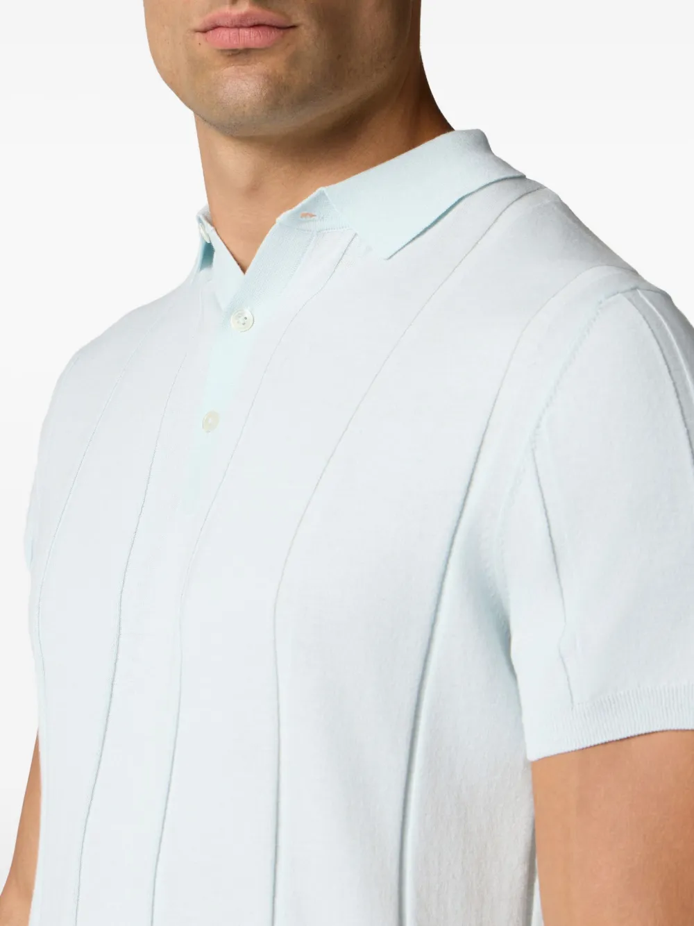 Brooks Brothers Ribgebreid poloshirt Blauw