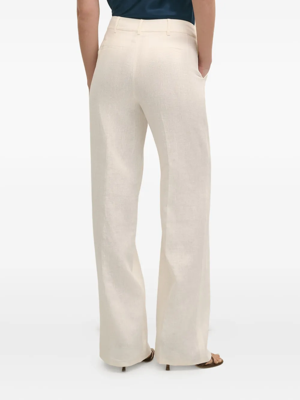 Brooks Brothers Broek met wijde pijpen Wit
