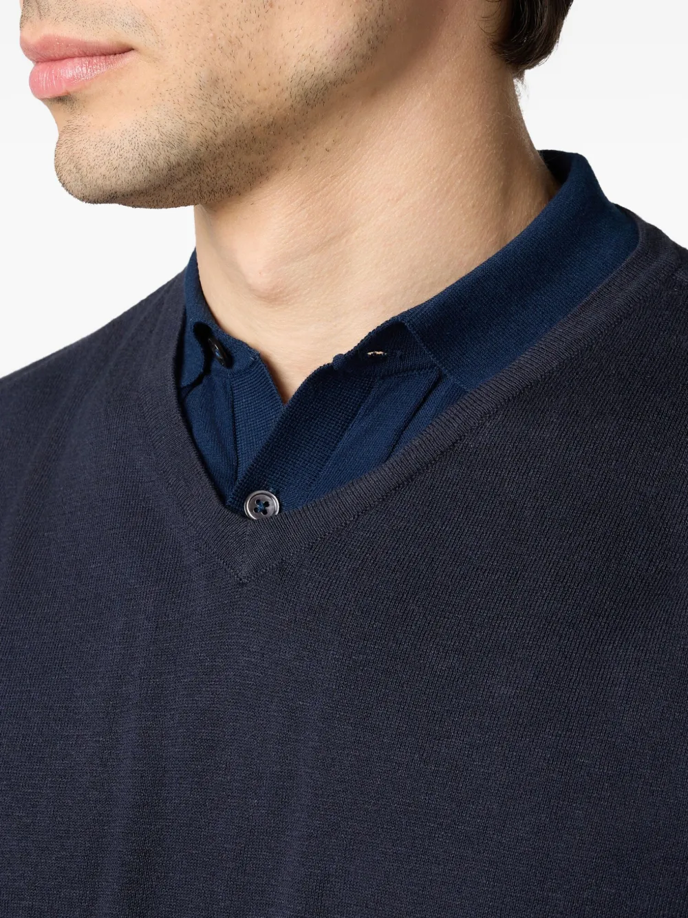 Brooks Brothers Trui van katoen-linnenblend Blauw