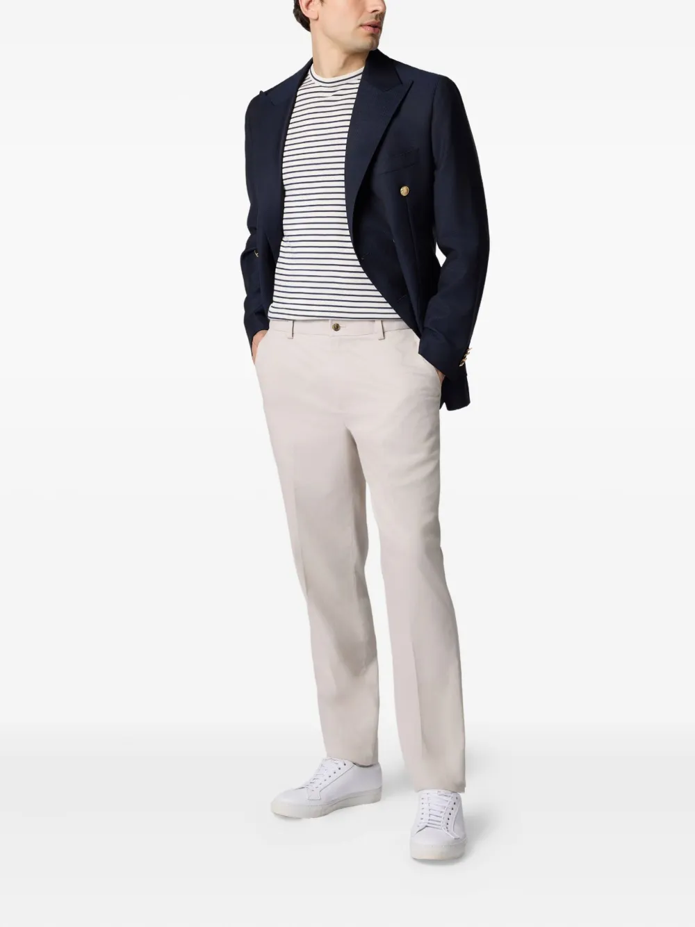 Brooks Brothers T-shirt van katoenblend Wit