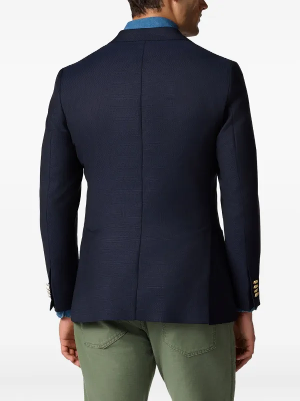 Brooks Brothers virgin-wool Hopsack Blazer | Blue | FARFETCH GE