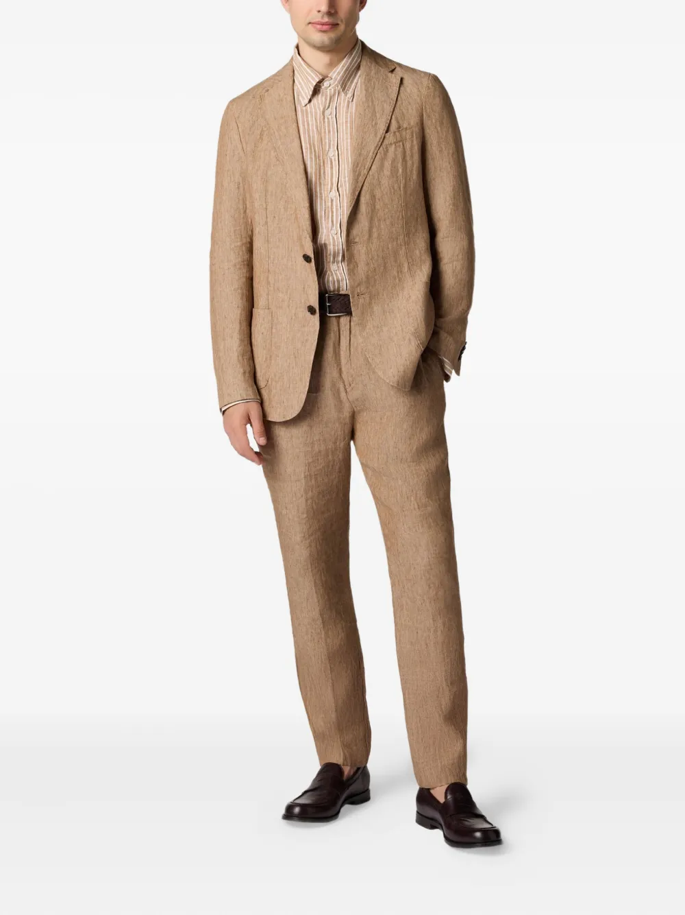 Brooks Brothers Linnen broek - Bruin