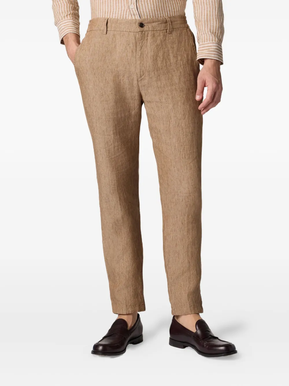Brooks Brothers Linnen broek Bruin