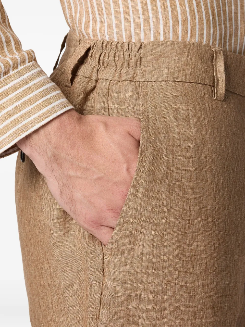 Brooks Brothers Linnen broek Bruin