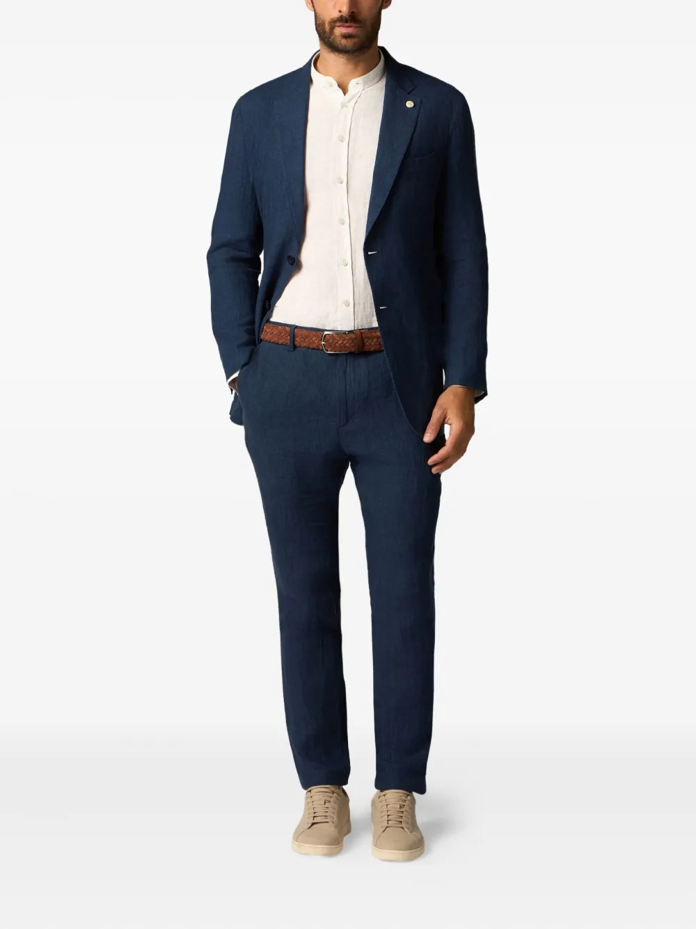 Brooks Brothers textured linen trousers | Regular-Fit & Straight Leg Pants | Image 2