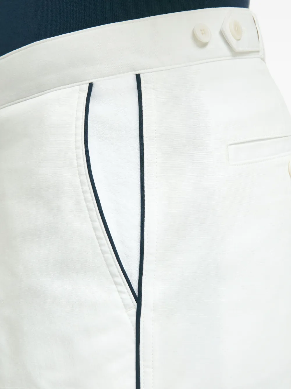 Brooks Brothers Tennis shorts met zijstreep Wit