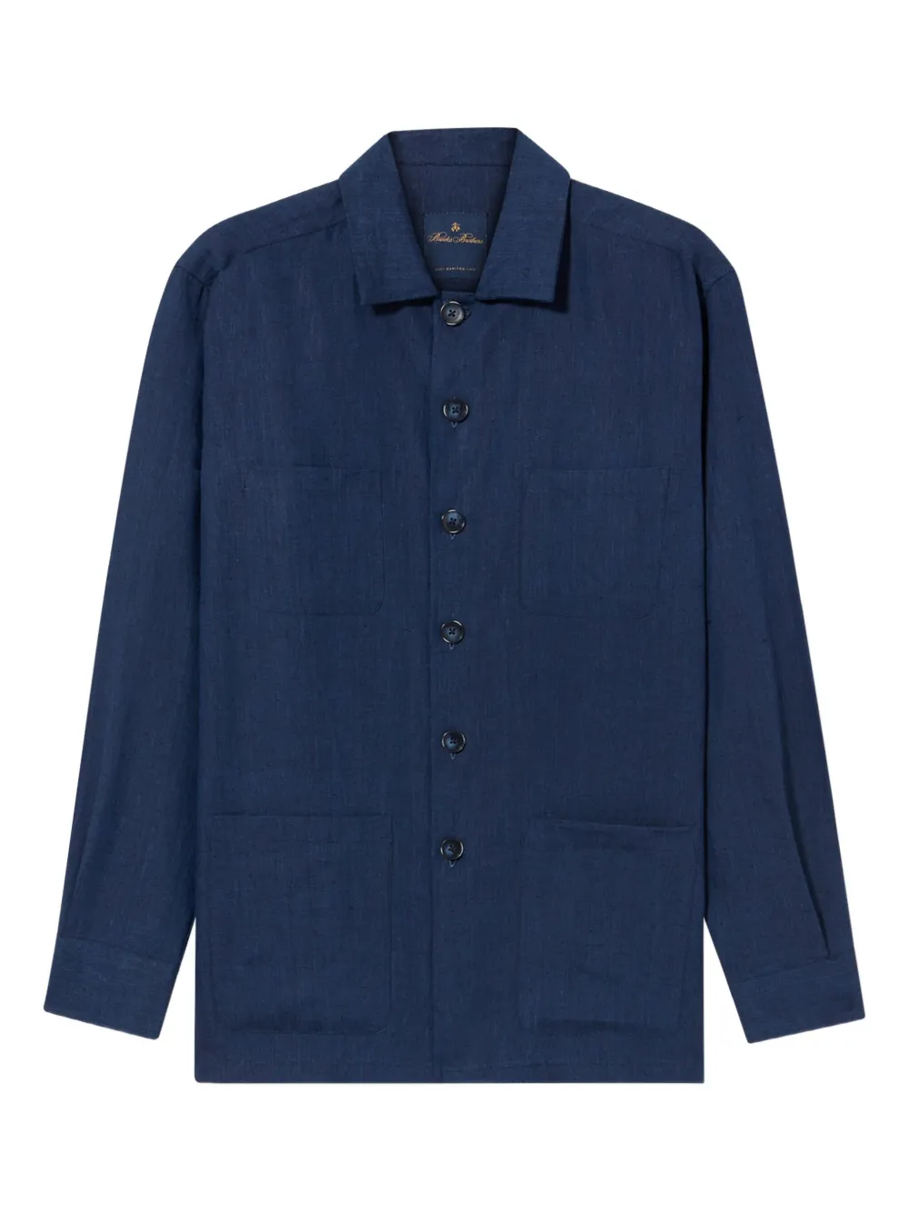 Brooks Brothers Linnen shirtjack Blauw