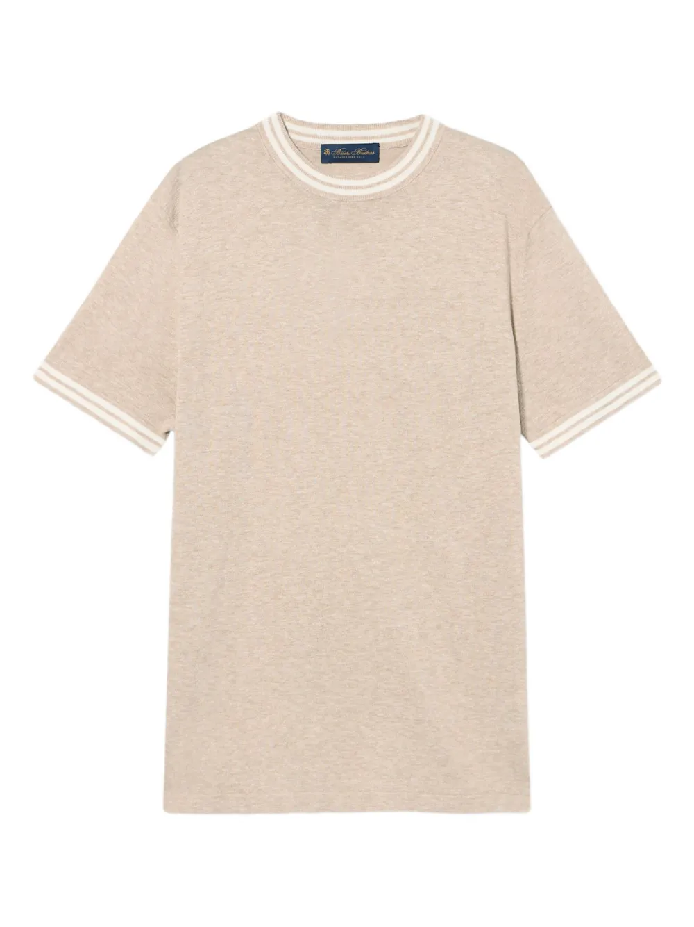 Brooks Brothers T-Shirt aus Bio-Baumwoll-Leinen - Nude