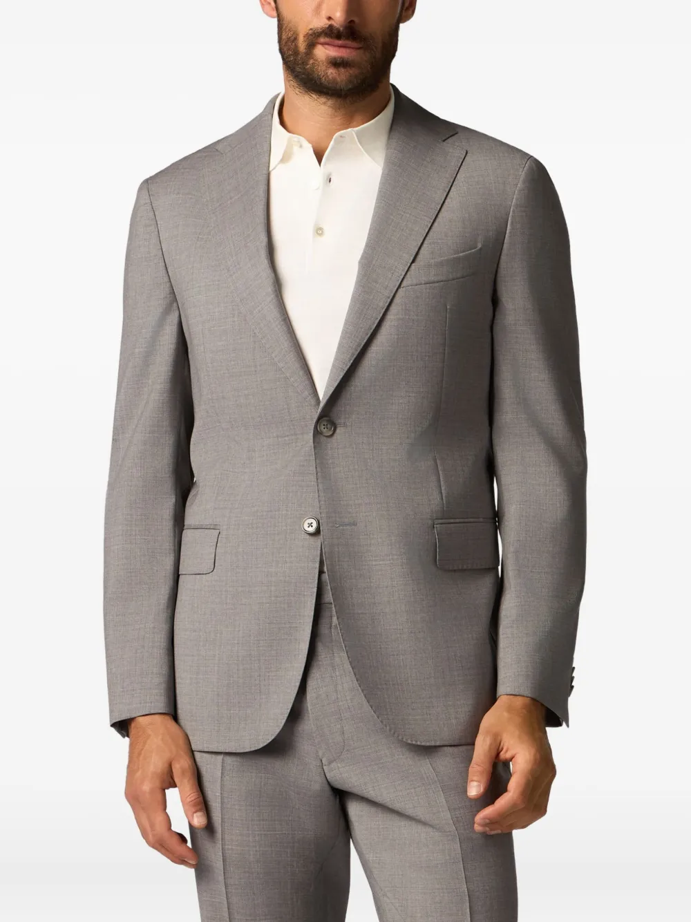Brooks Brothers Blazer van scheerwol Grijs