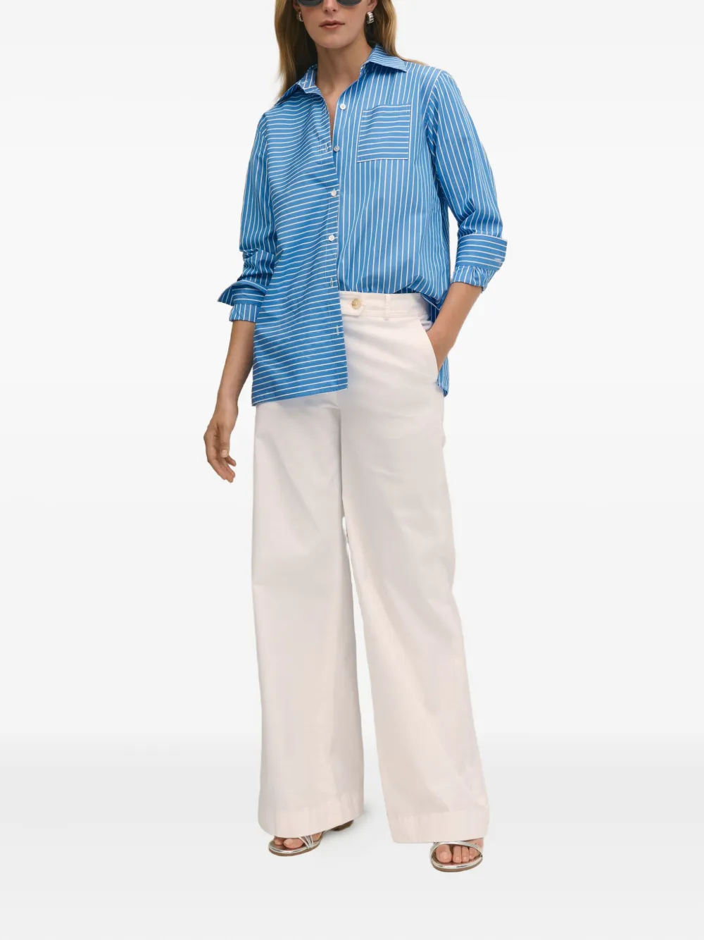 Brooks Brothers Gestreiftes Button-down-Hemd | Weiß | Image 1