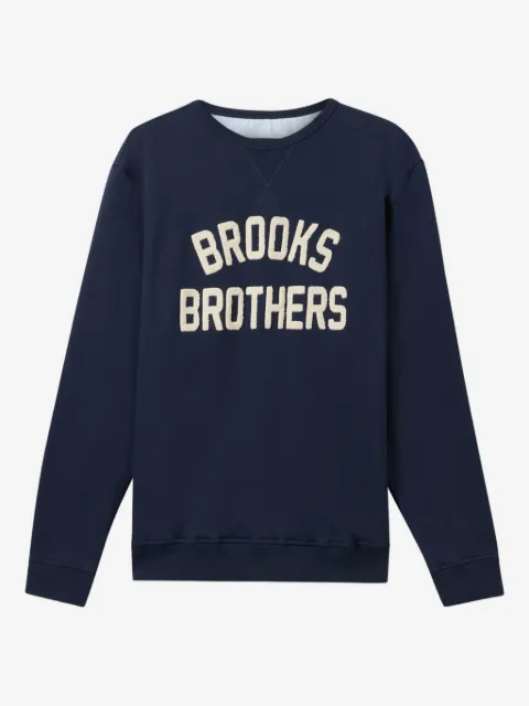 Brooks Brothers logo-embroidered terry sweatshirt