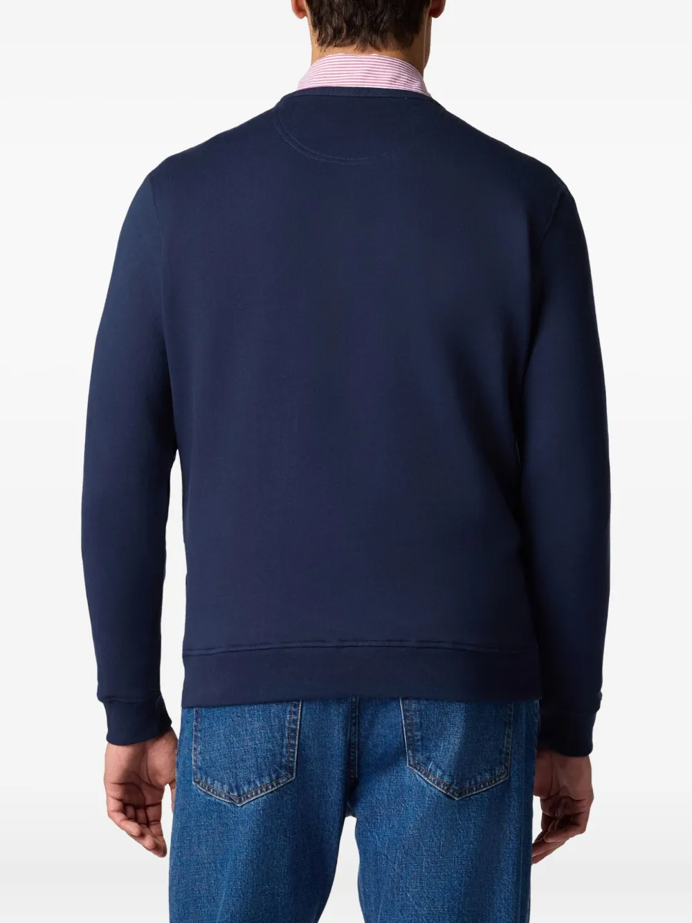 Brooks Brothers Badstof sweater met geborduurd logo Blauw