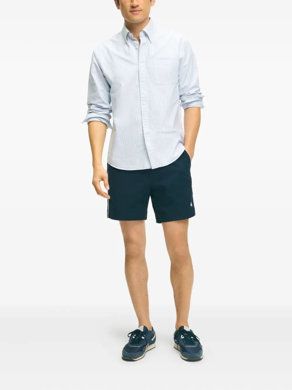 Brooks Brothers Zwembroek met contrasterende afwerking Blauw