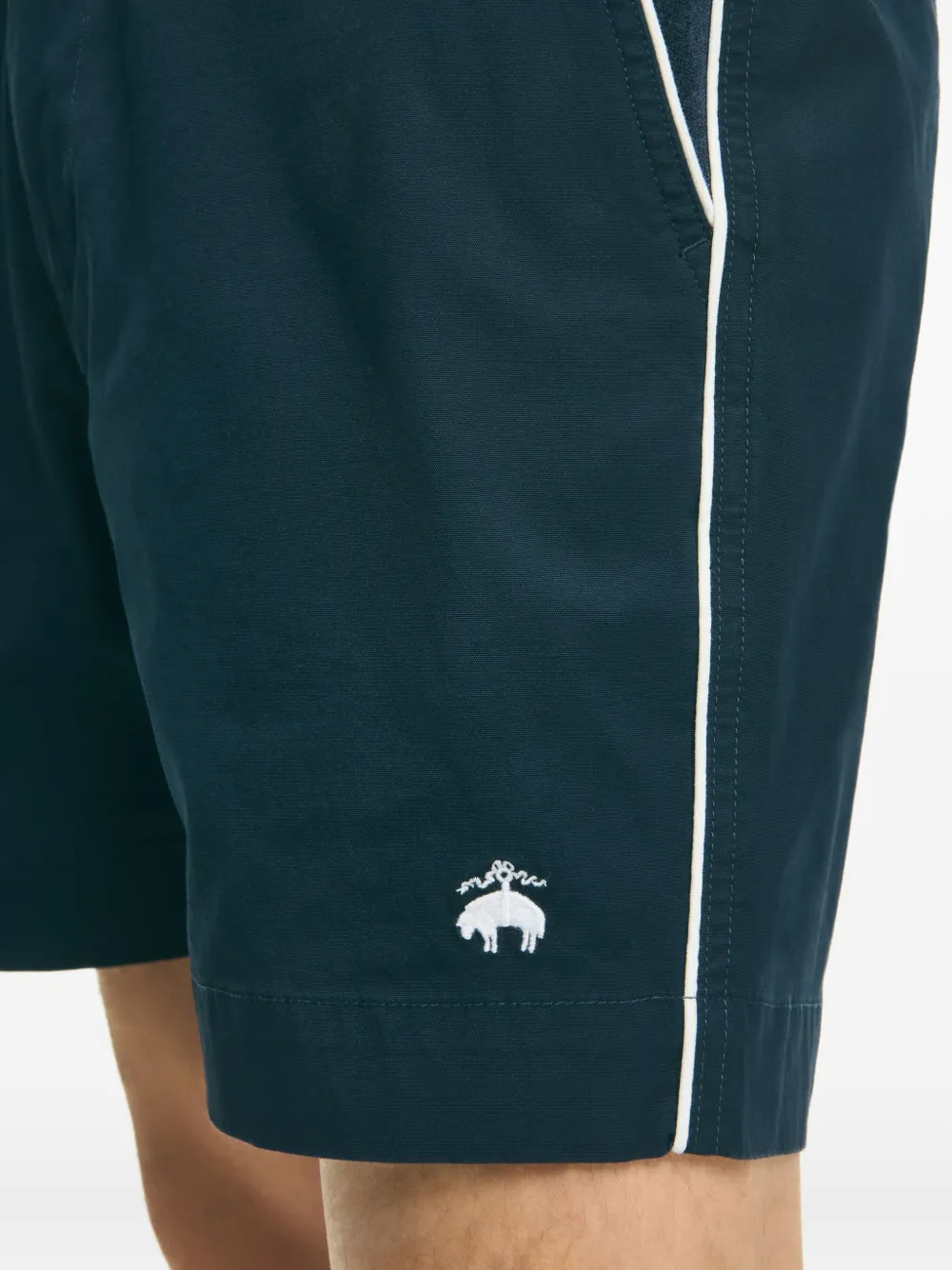 Brooks Brothers Zwembroek met contrasterende afwerking Blauw