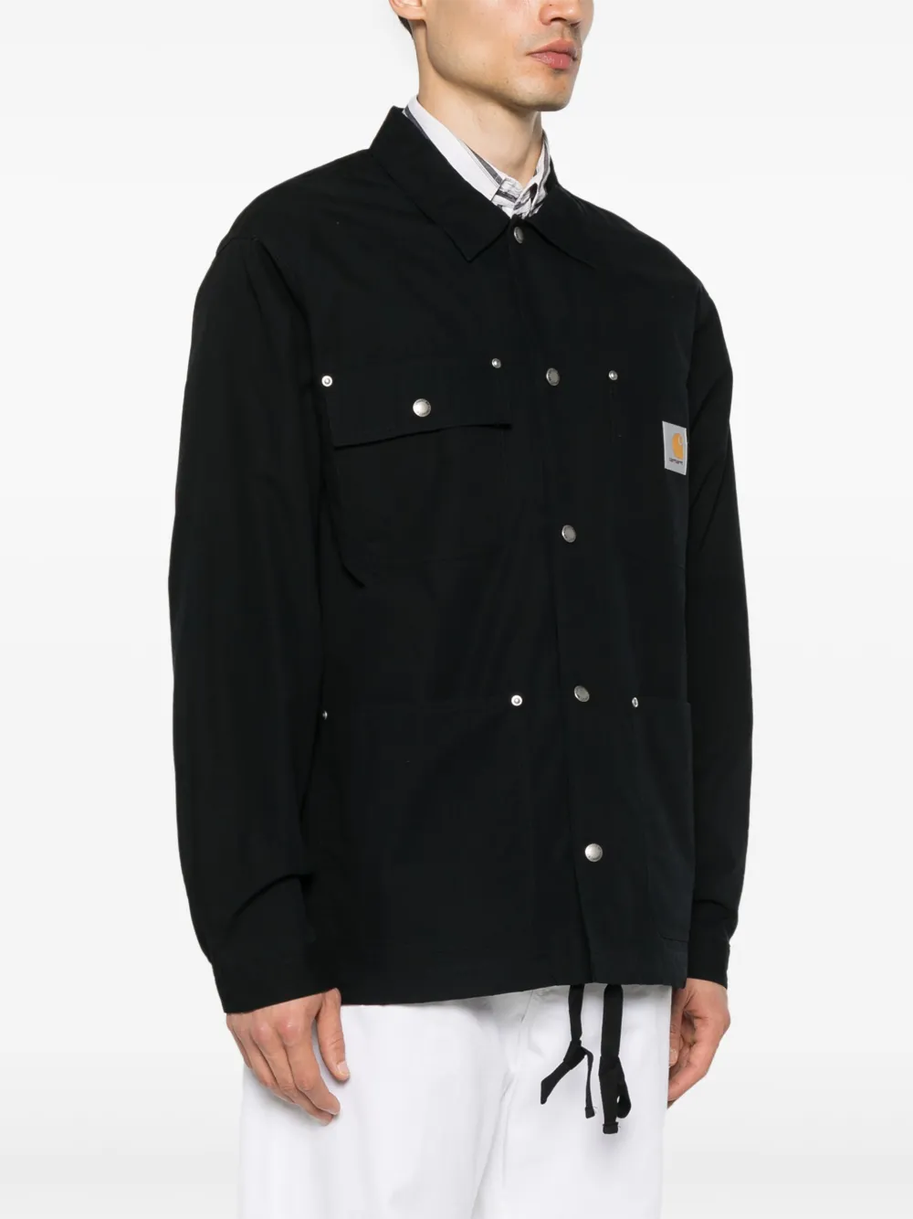 Carhartt Work In Progress Flint Corduroy Button-up Shirt In Black