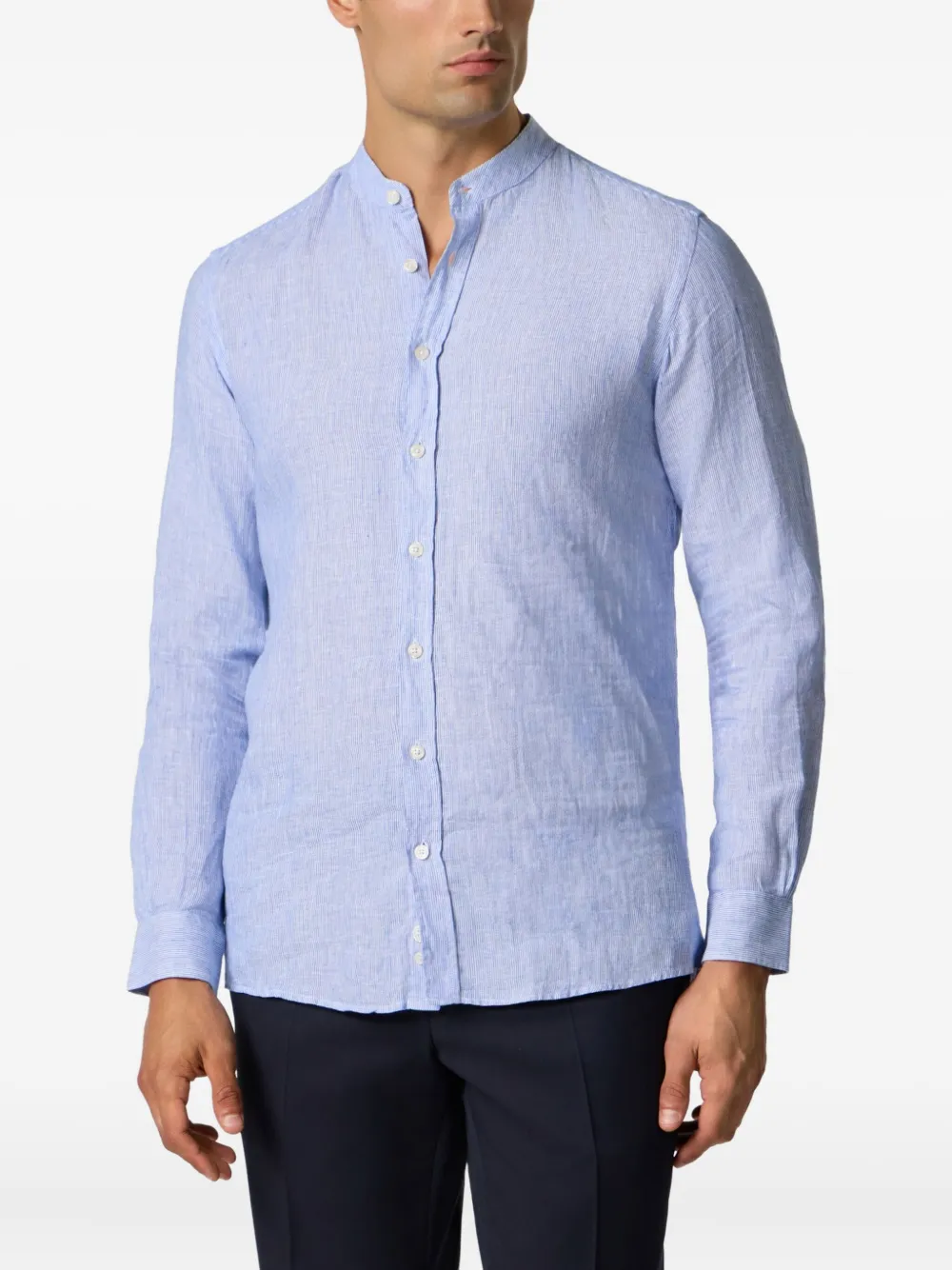 Brooks Brothers Button-up overhemd met kraag Blauw