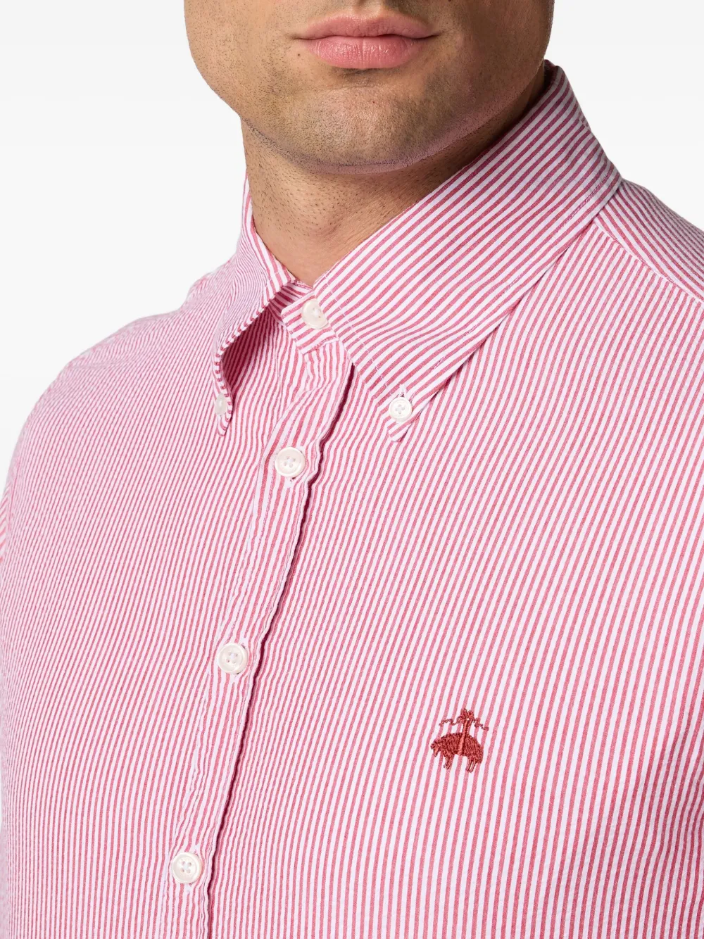 Brooks Brothers Gestreept overhemd Rood