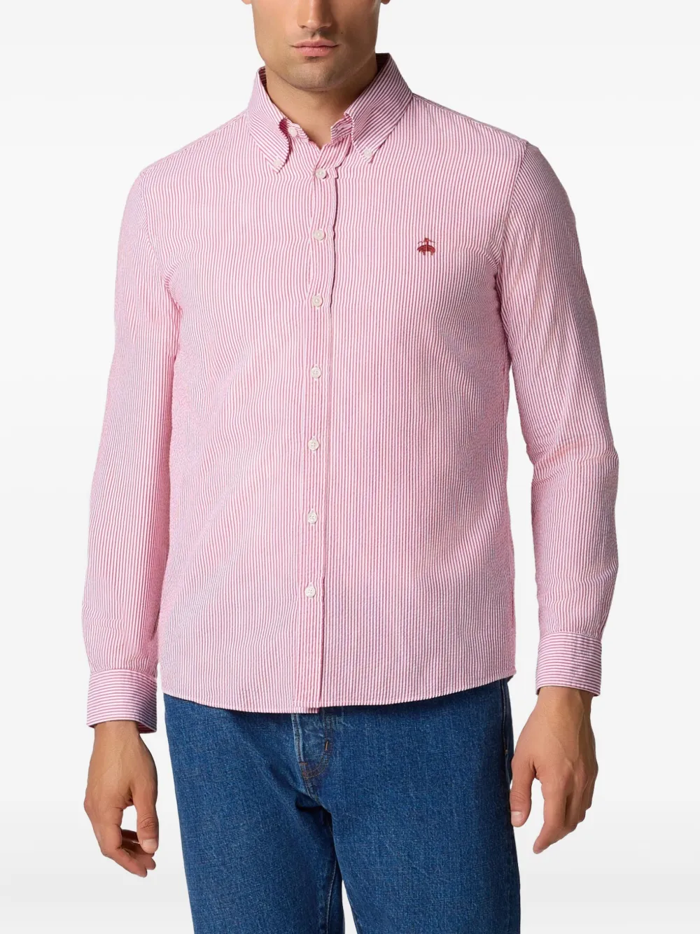 Brooks Brothers Gestreept overhemd Rood