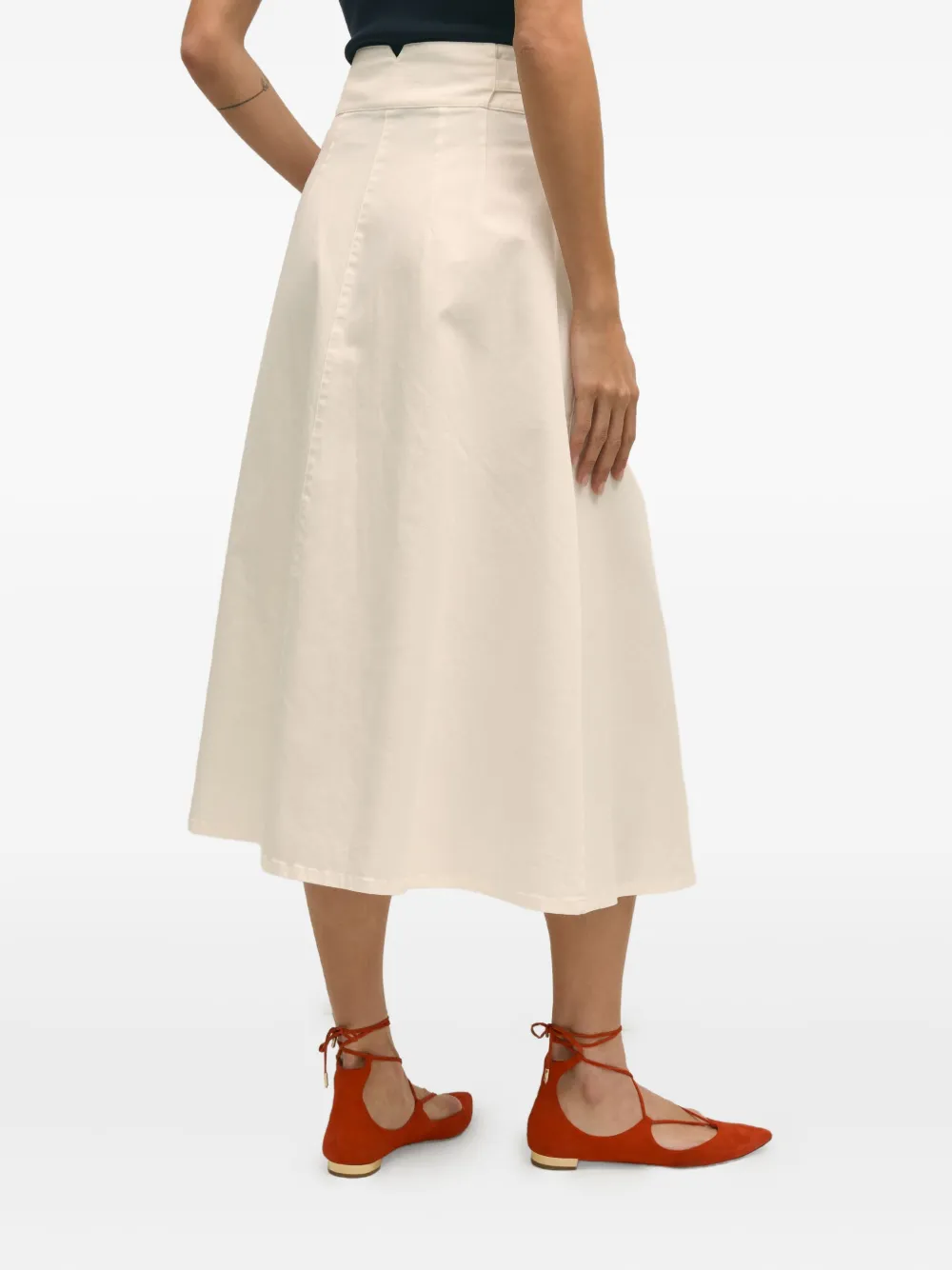 Brooks Brothers High waist plooirok Wit