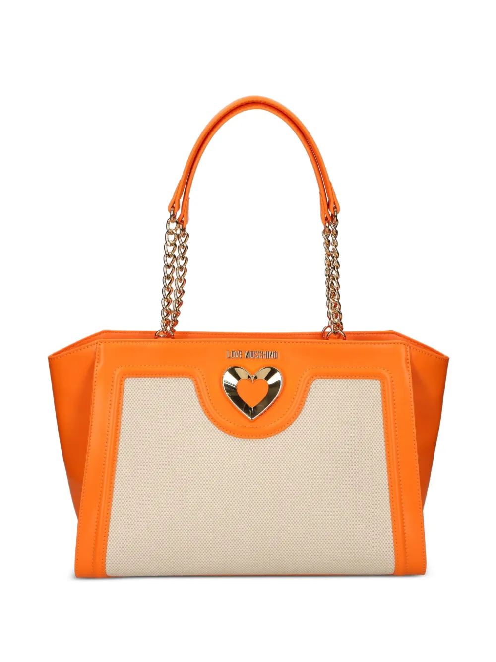 Love Moschino キャンバス ハンドバッグ - オレンジ Love Moschino キャンバス ハンドバッグ - オレンジ