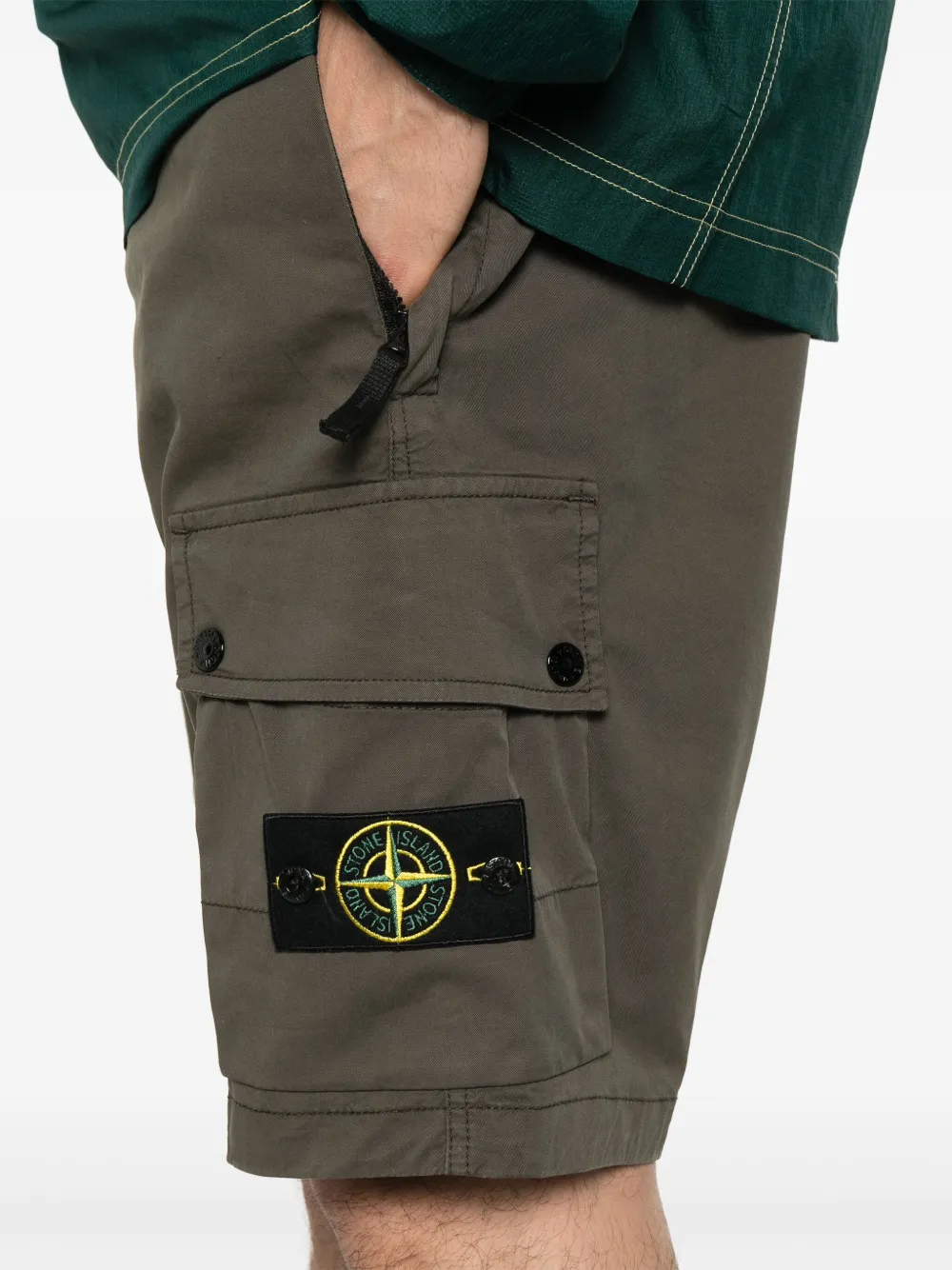 Stone Island Shorts met Compass-logopatch Groen