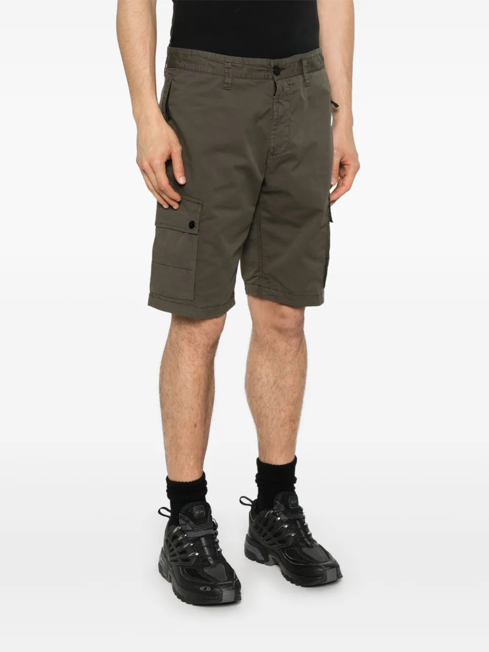 Stone Island Shorts met Compass-logopatch Groen