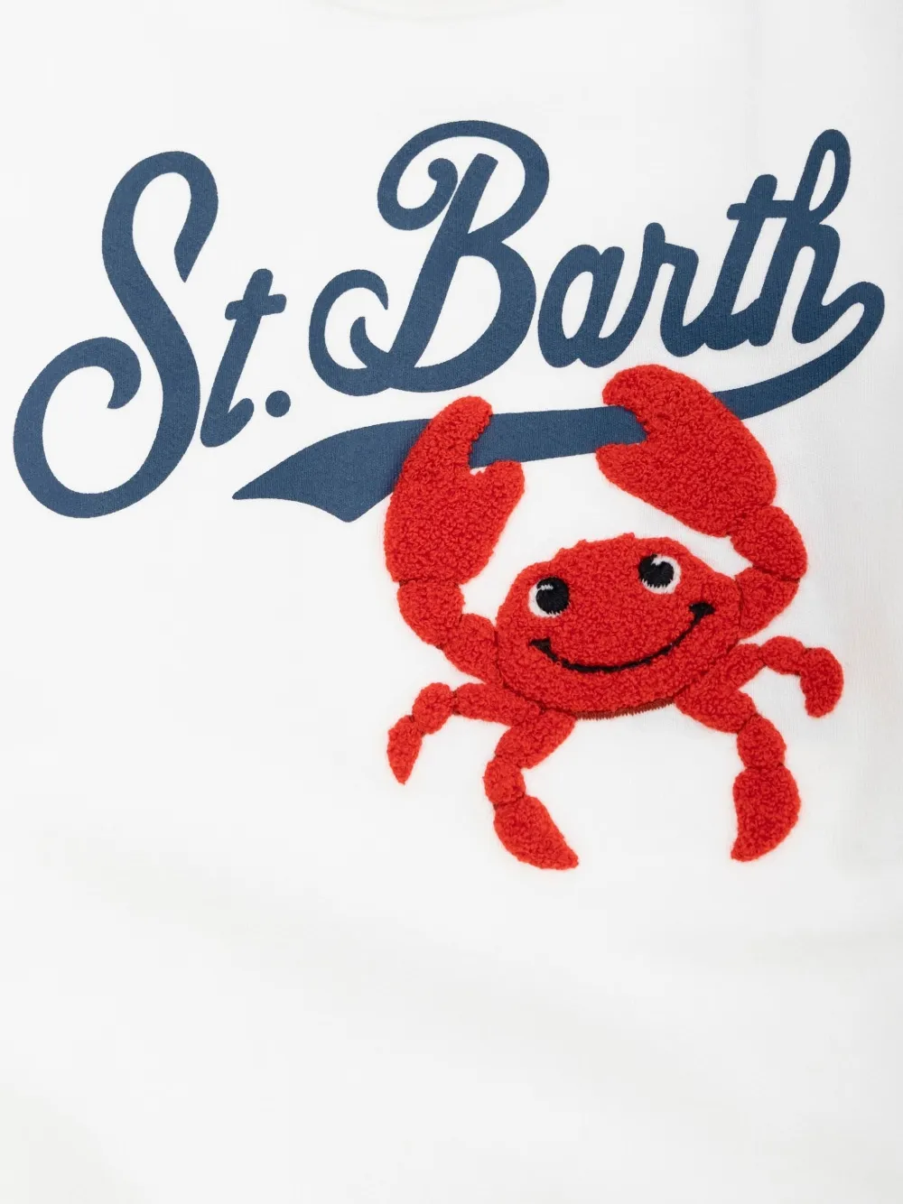 MC2 Saint Barth Kids Katoenen sweater met logoprint Wit