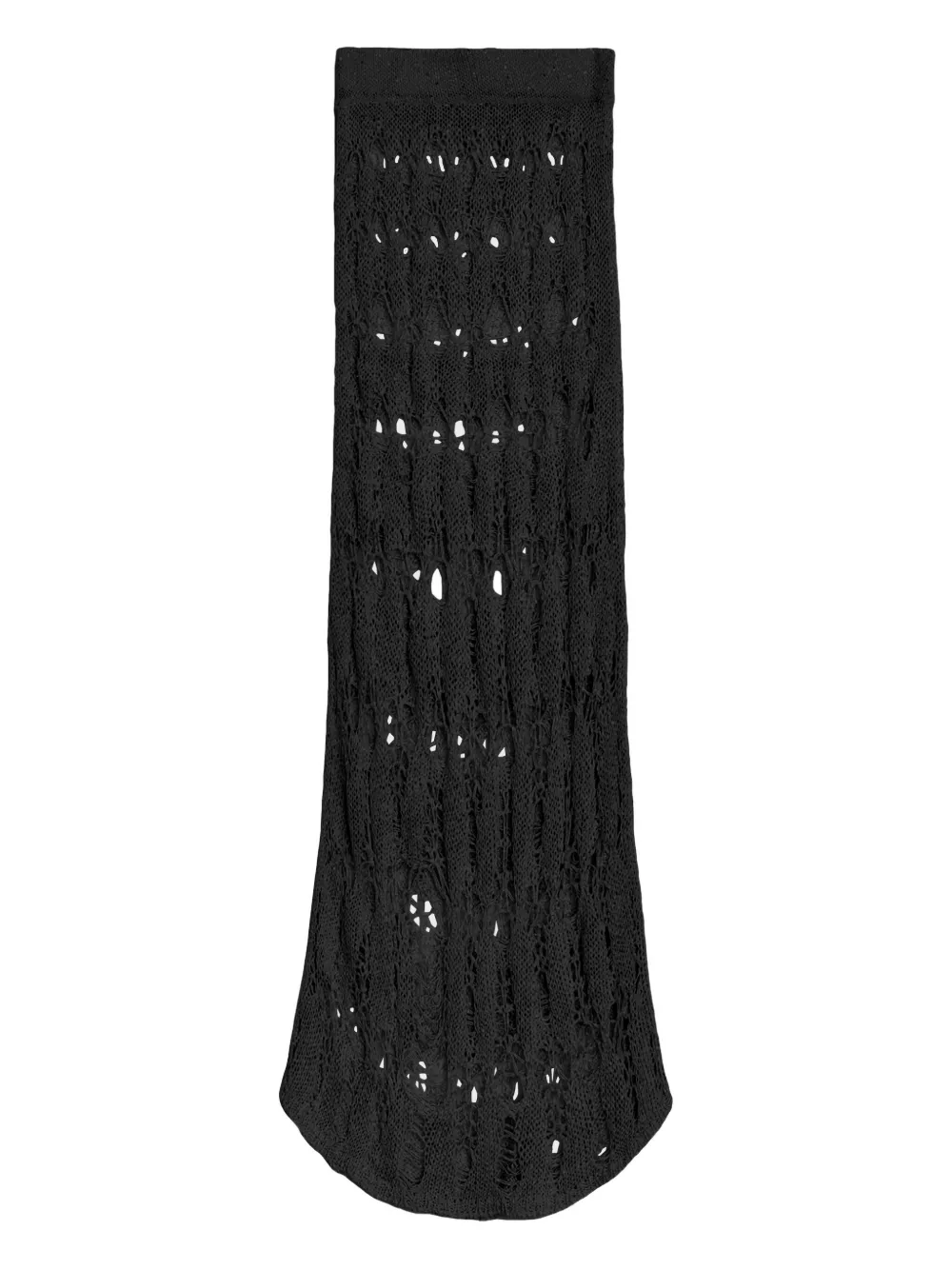 A Paper Kid open-knit skirt - Zwart