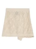 A Paper Kid pointelle-knit skirt - Neutrals