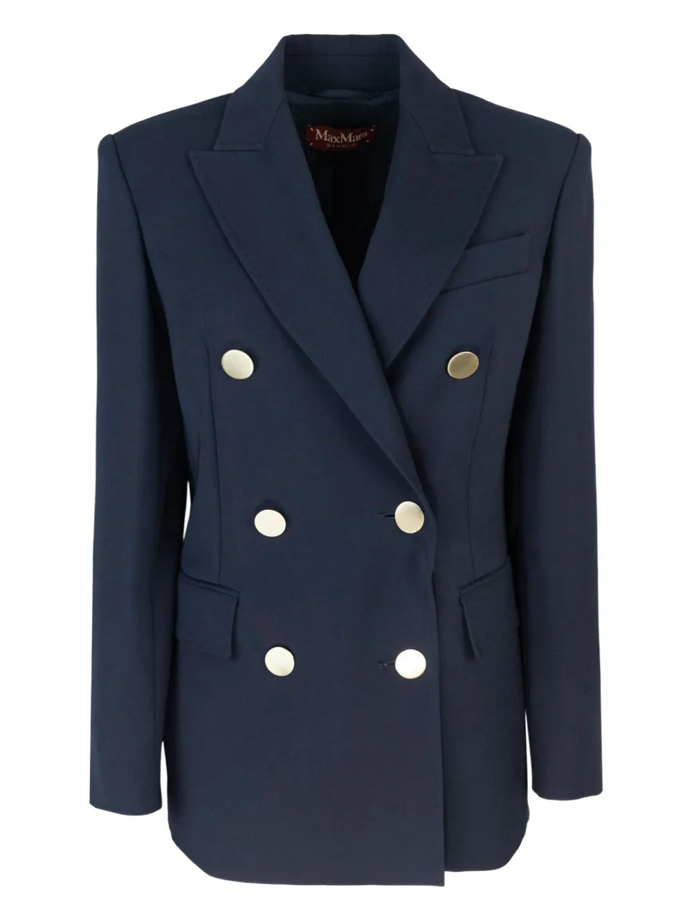 Max Mara Blazer met dubbele rij knopen Blauw