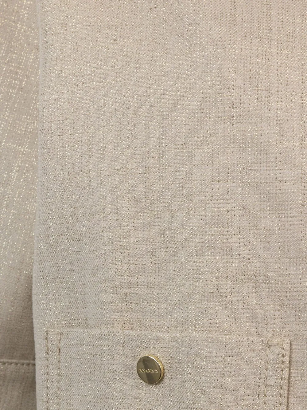 Max Mara Agile cropped button-up jack Beige