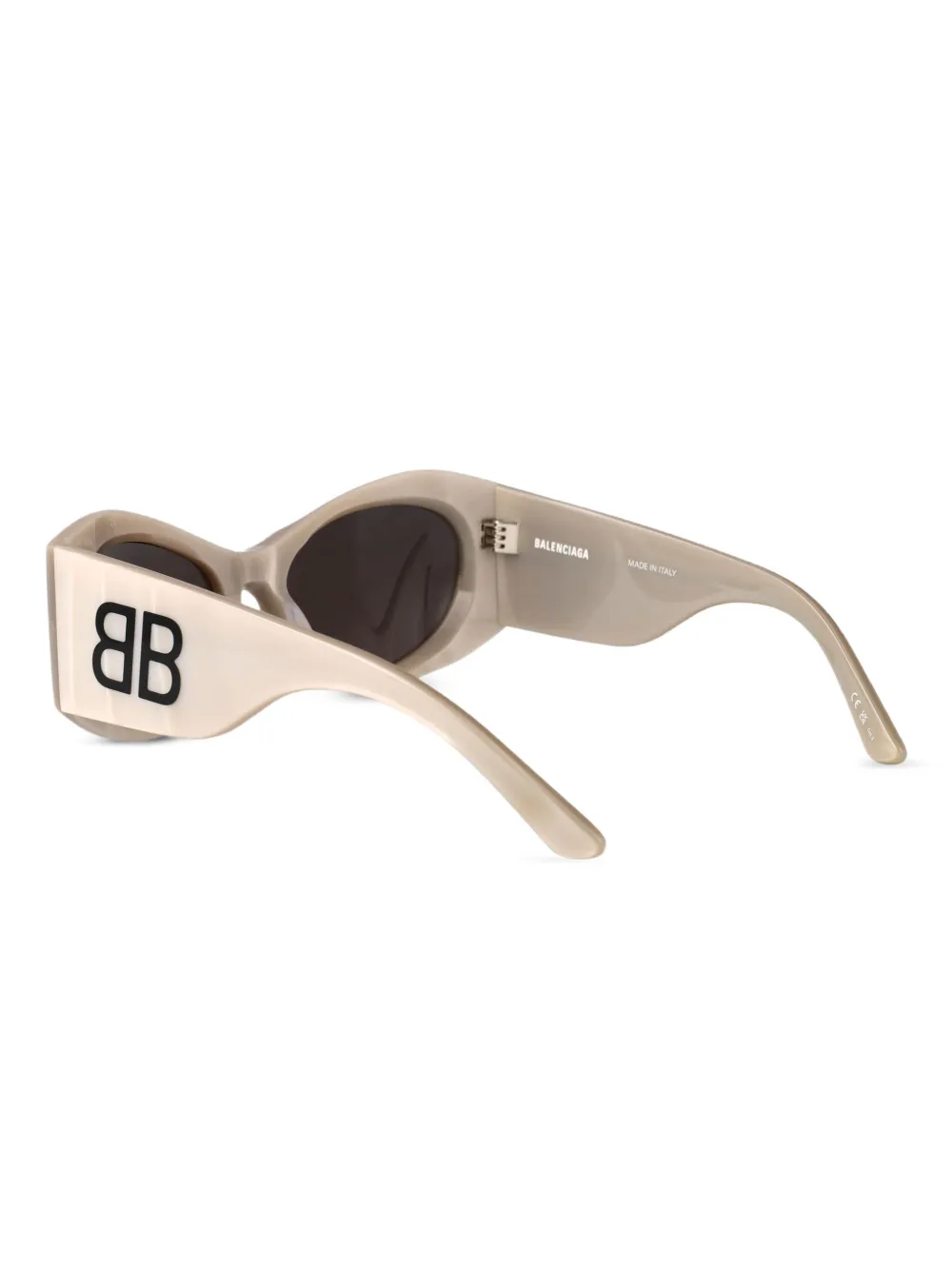Balenciaga Eyewear Zonnebril met geometrisch montuur Beige