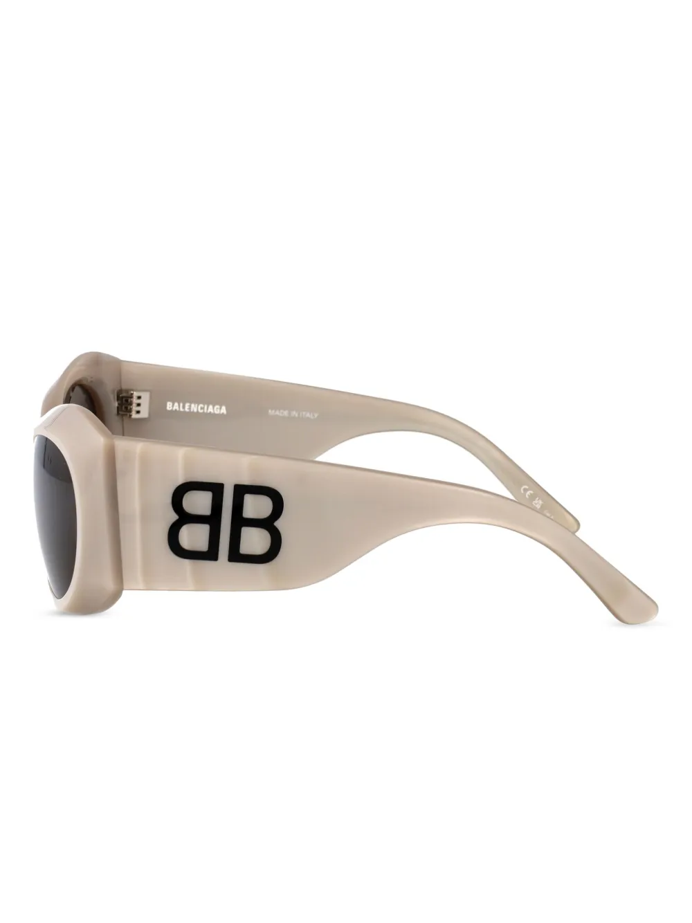 Balenciaga Eyewear Zonnebril met geometrisch montuur Beige