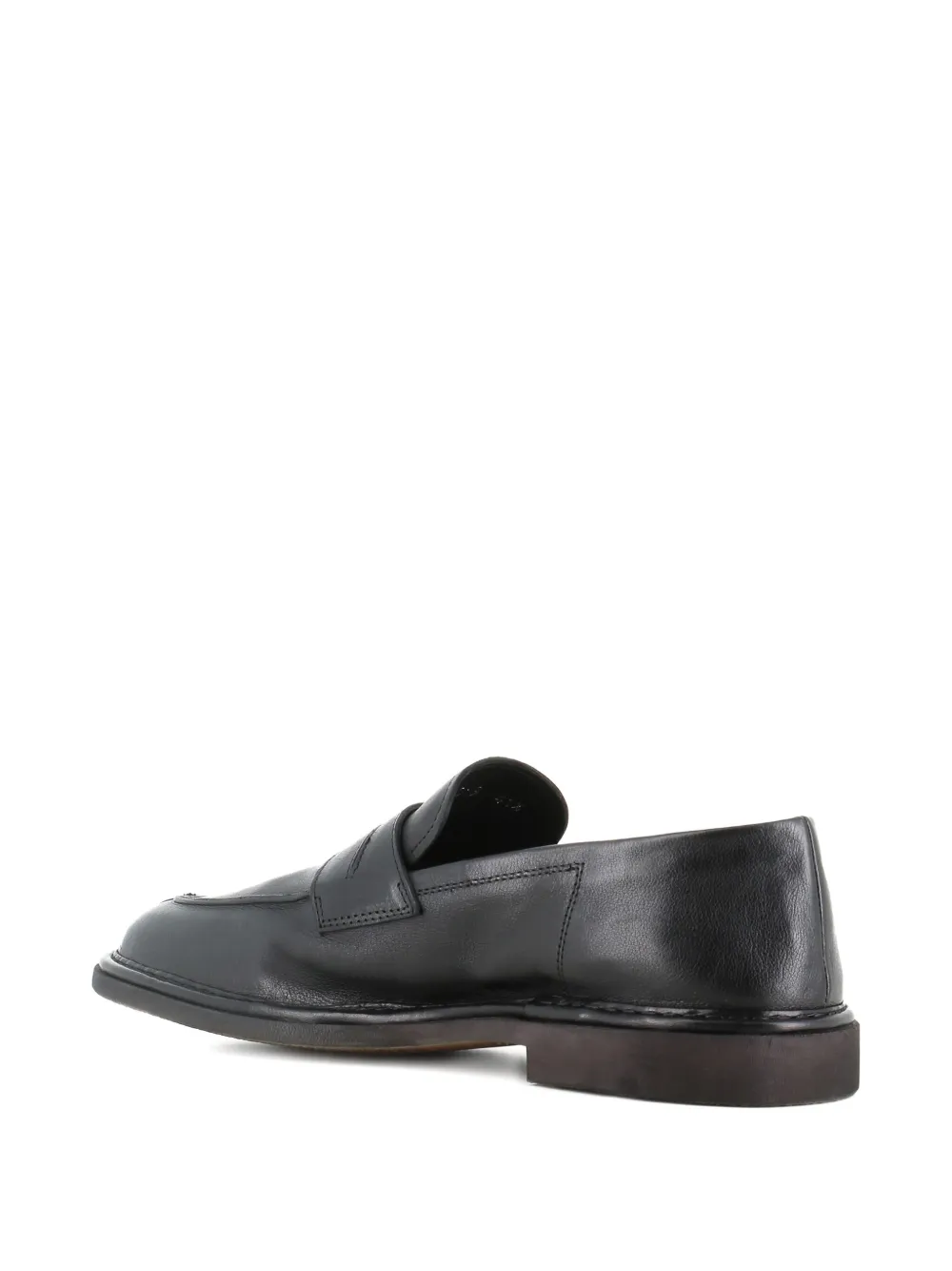 Alexander Hotto leather penny loafers Black