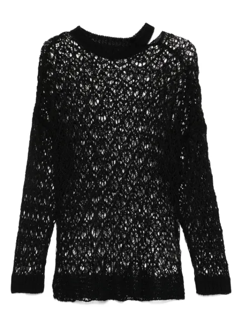 Yohji Yamamoto Blusa com trama aberta