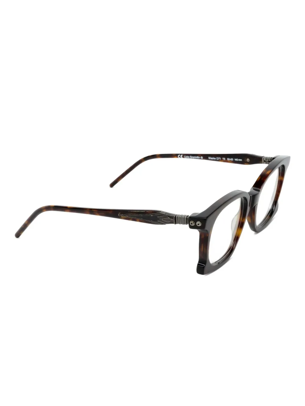 Kuboraum lunettes de vue carrées D71 à branches biseautées | Homme | Image 2