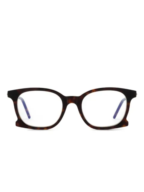 Kuboraum D71 carved-temple square glasses