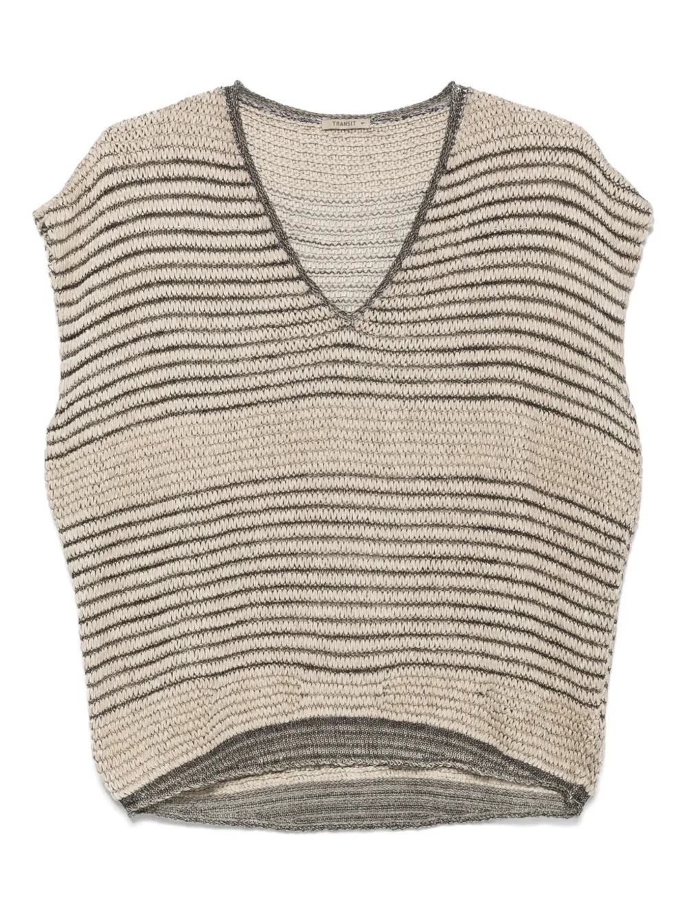 Transit Gestreepte top Beige